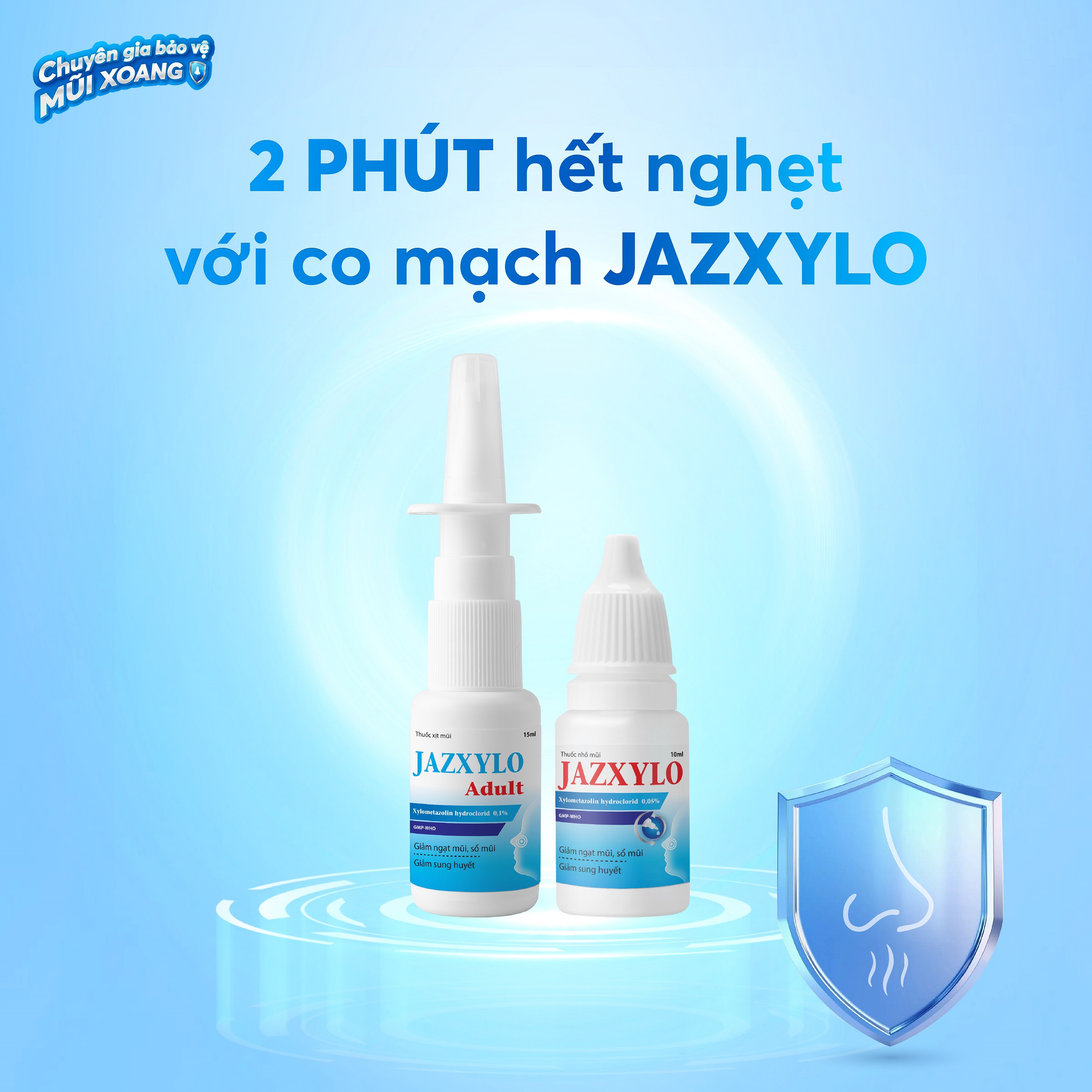 2 phút hết nghẹt với co mạch Jazxylo