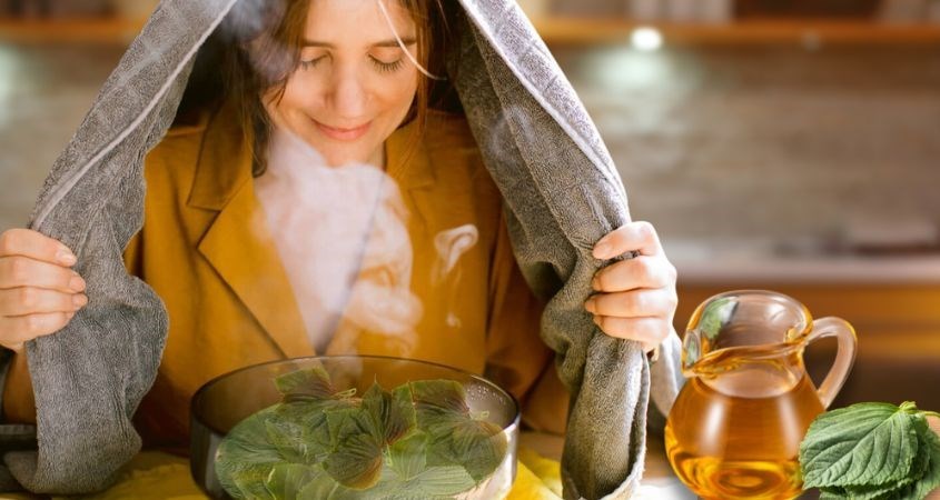 Nên dùng khăn trùm khi xông hơi