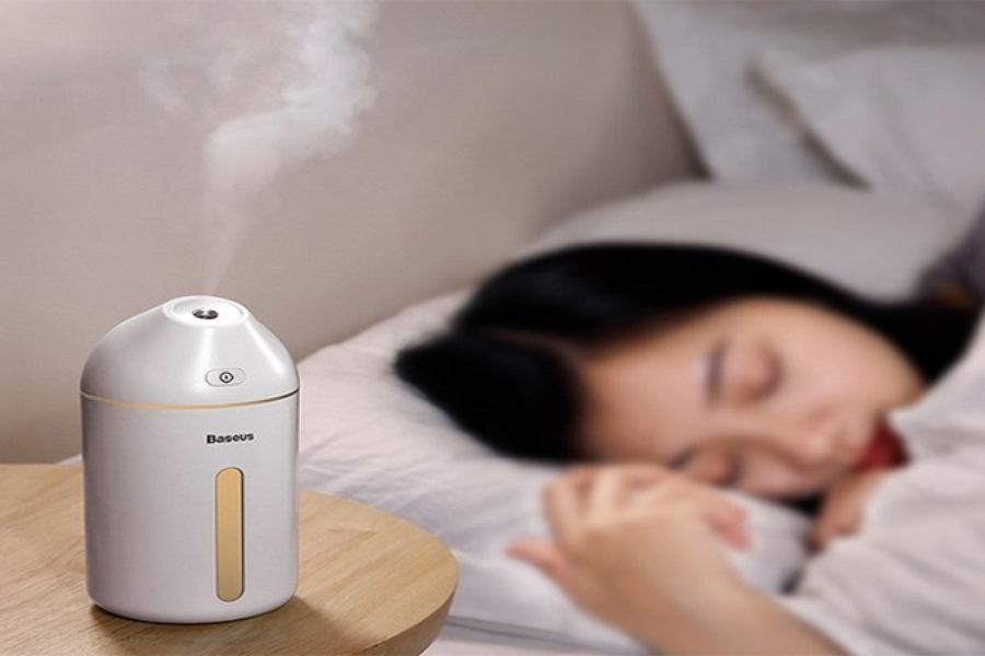 Sử dụng máy tạo độ ẩm tránh tình trạng không khí khô làm tăng nghẹt mũi