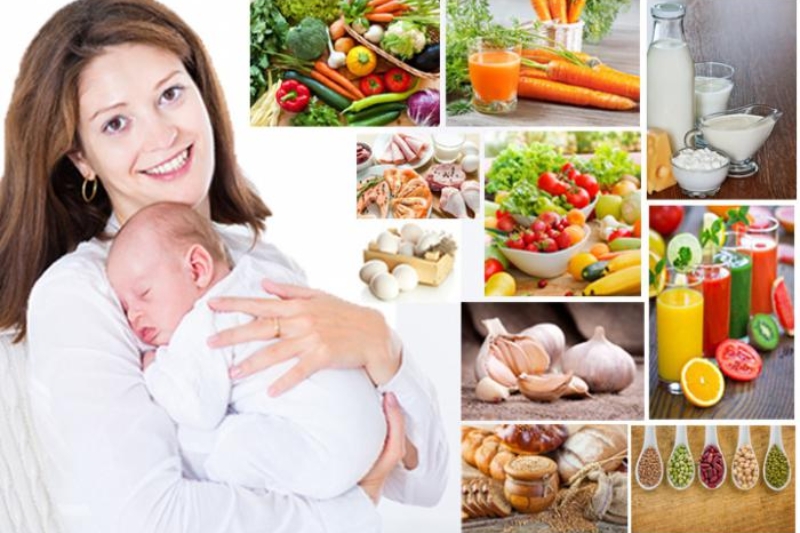 Sau sinh mẹ cần bổ sung đa dạng thực phẩm để hồi phục cơ thể