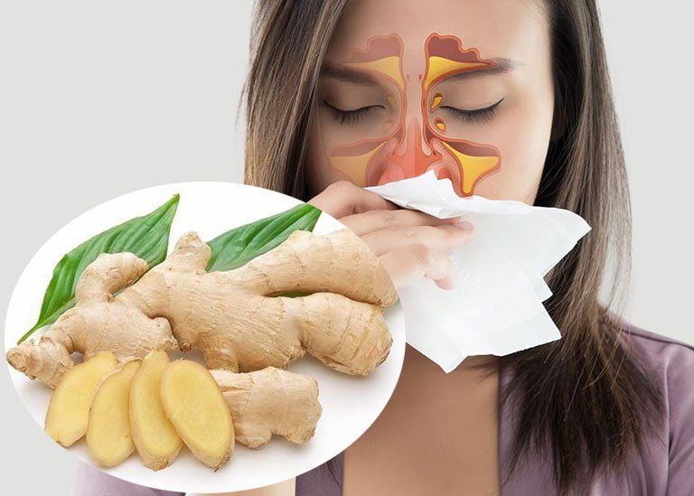 Gừng giúp giảm sưng, thông mũi và ức chế histamine.