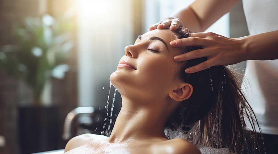 Massage nhẹ và xả kỹ là yếu tố quan trọng giúp giảm gàu hiệu quả.
