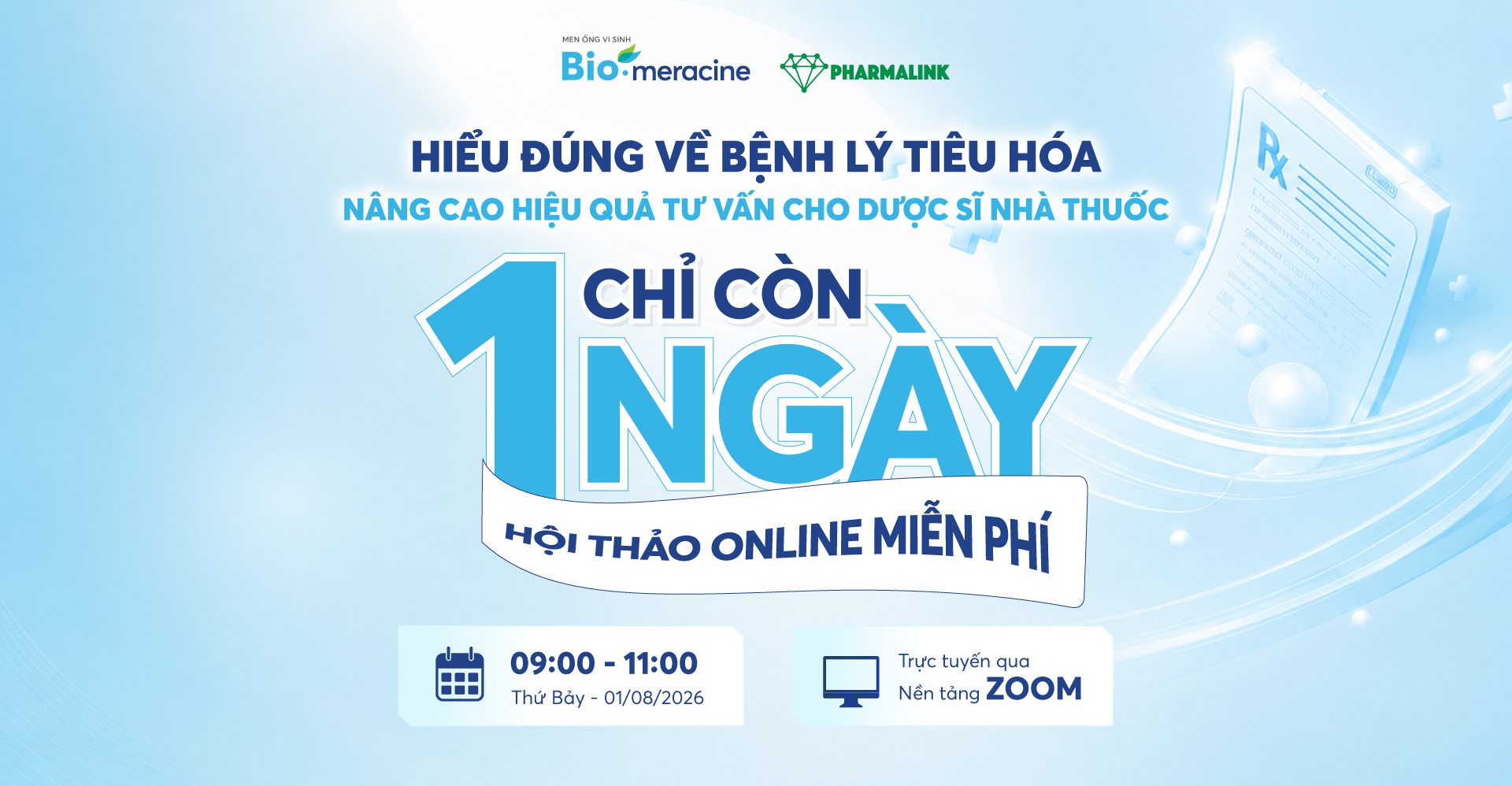Dược phẩm Meracine cùng Pharmalink tổ chức Workshop chuyên sâu về bệnh lý tiêu hóa cho Dược sĩ nhà thuốc