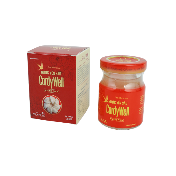 Thực phẩm bổ sung Nước Yến Sào CordyWell Đường Phèn Hộp 1 Lọ