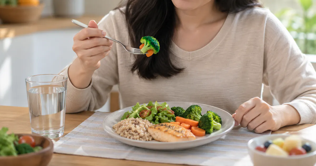 Bữa ăn vừa phải và tư thế ngồi thẳng hỗ trợ chăm sóc người bị trào ngược