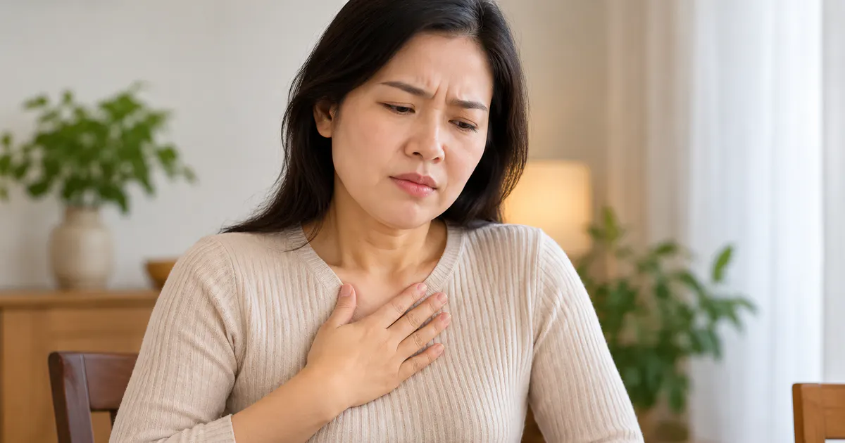 Biểu hiện trào ngược dạ dày ở người lớn với cảm giác nóng rát sau xương ức