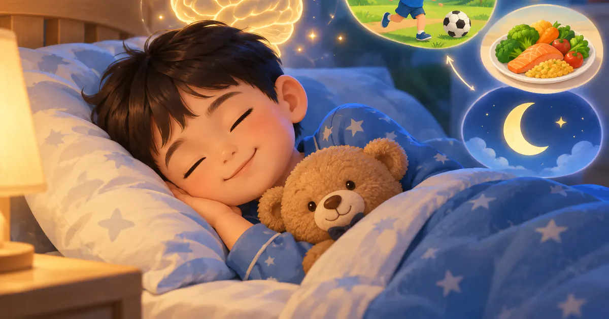 Bé ngủ yên trong không gian an toàn để hỗ trợ sức khỏe não bộ
