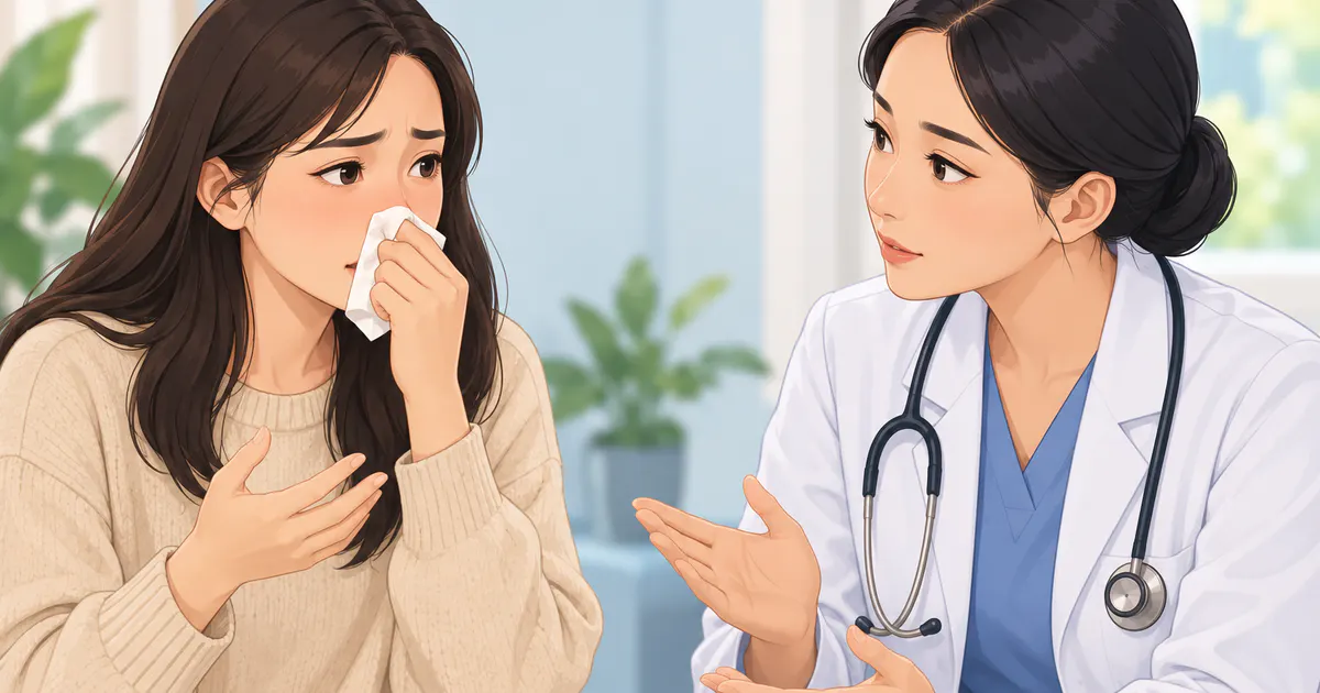 Trao đổi với nhân viên y tế khi nghẹt mũi kéo dài hoặc có dấu hiệu bất thường