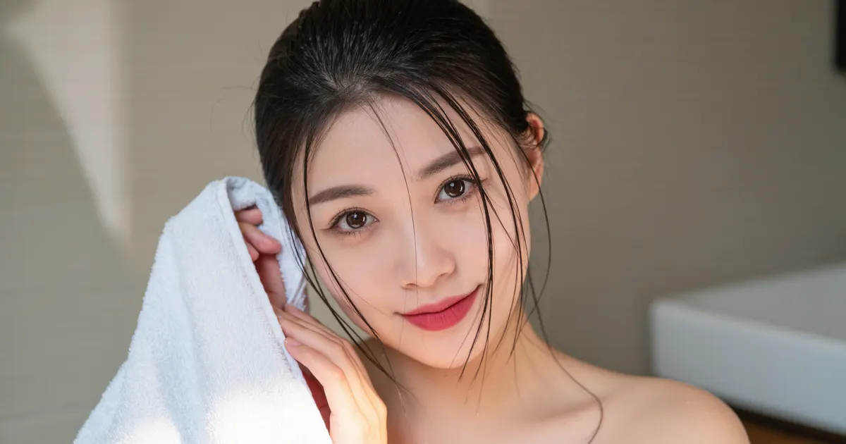Người chăm sóc da đầu nhẹ nhàng và giữ tóc khô khi có nấm vẩy gầu