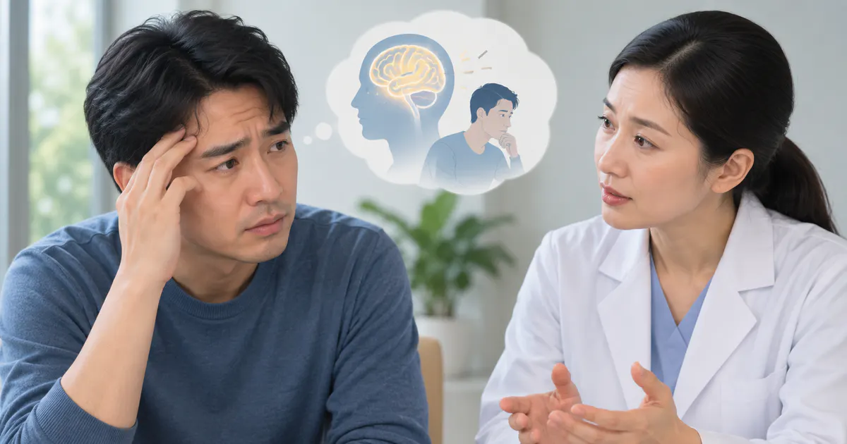 Người bệnh trao đổi với nhân viên y tế khi giảm trí nhớ kéo dài