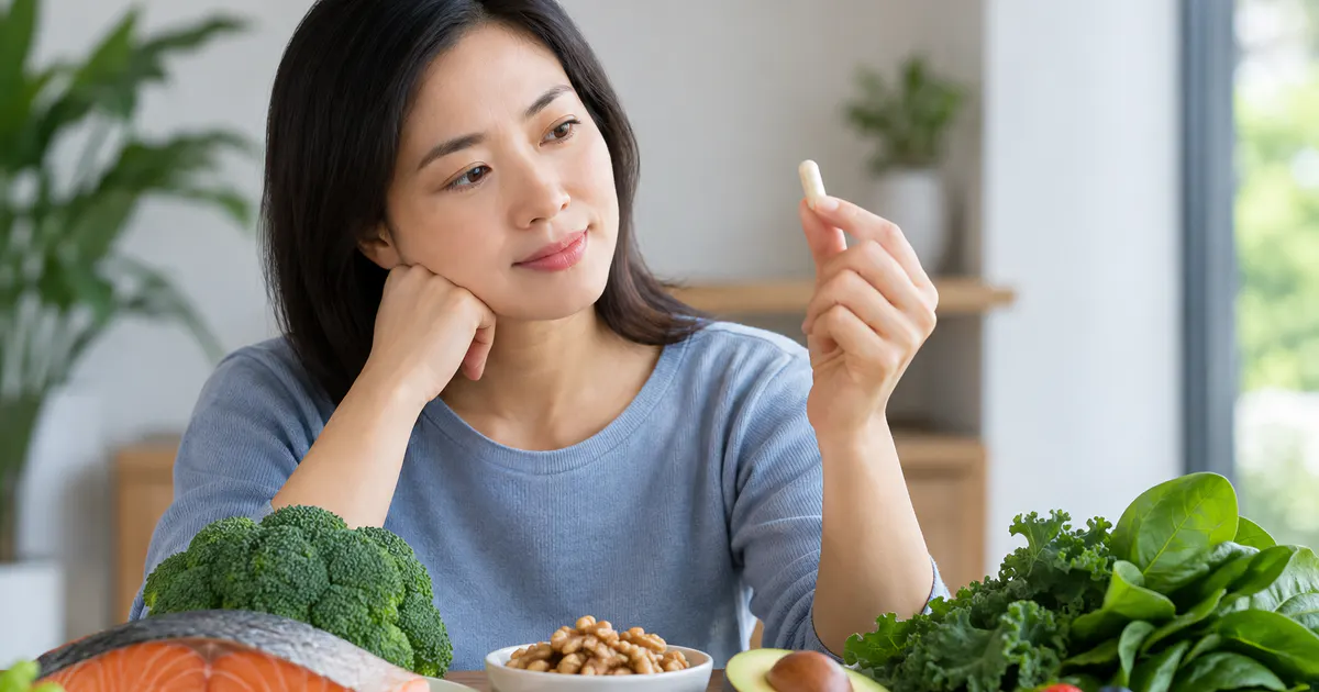 Người trưởng thành tìm hiểu thực phẩm chức năng bổ não bên cạnh thực phẩm lành mạnh