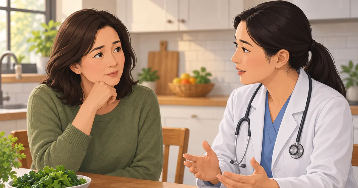 Người trưởng thành trao đổi với nhân viên y tế khi suy giảm trí nhớ kéo dài