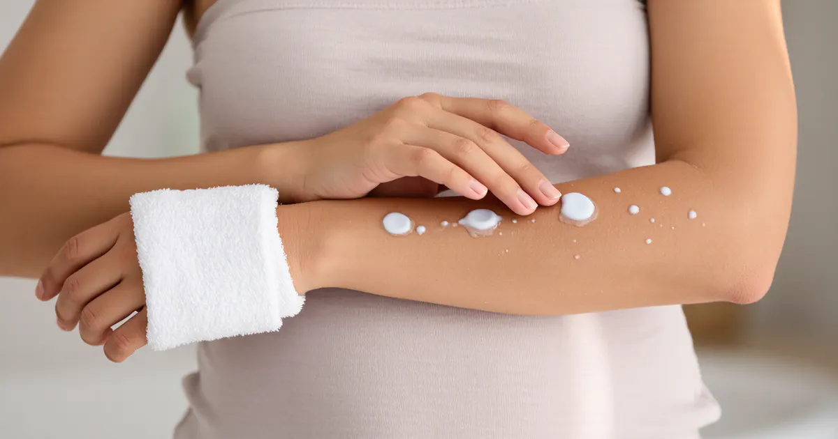 Chăm sóc dưỡng ẩm nhẹ nhàng cho vùng da cẳng tay khô