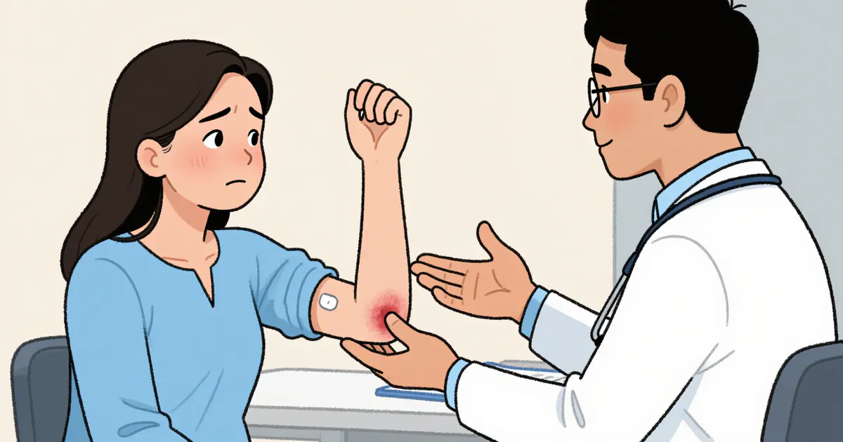 Người bệnh trao đổi với bác sĩ khi viêm da cơ địa không cải thiện