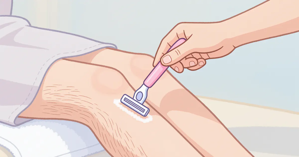 Minh họa thao tác tẩy lông chân nhẹ nhàng và an toàn
