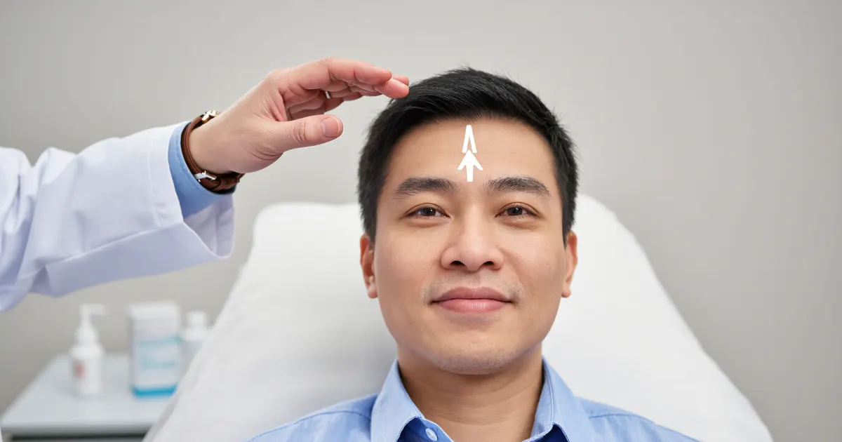 Người bệnh trao đổi với bác sĩ khi viêm chân tóc kéo dài