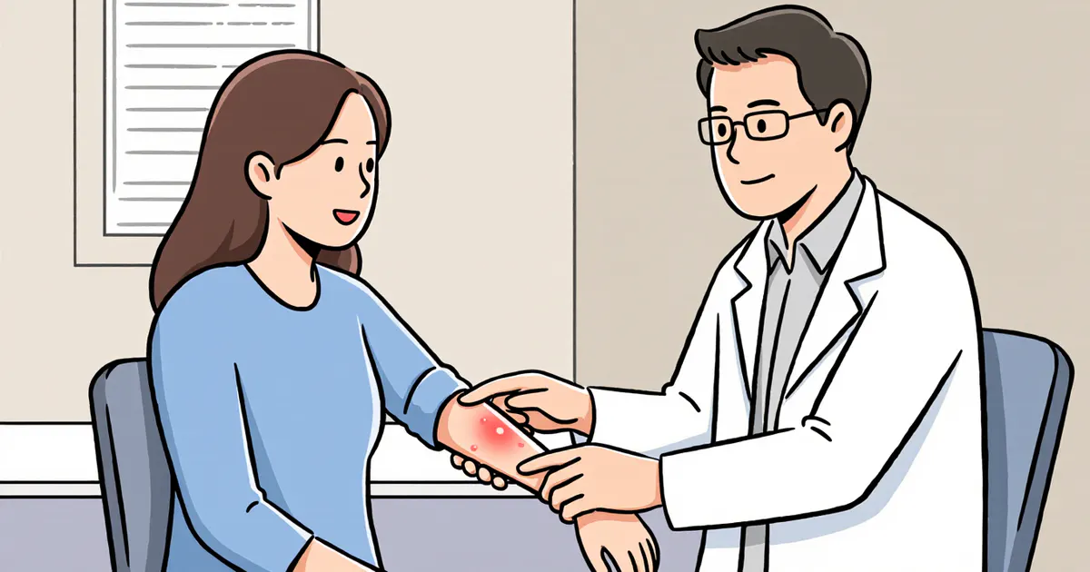 Người bệnh trao đổi với bác sĩ khi tổn thương da kéo dài hoặc có dấu hiệu bất thường