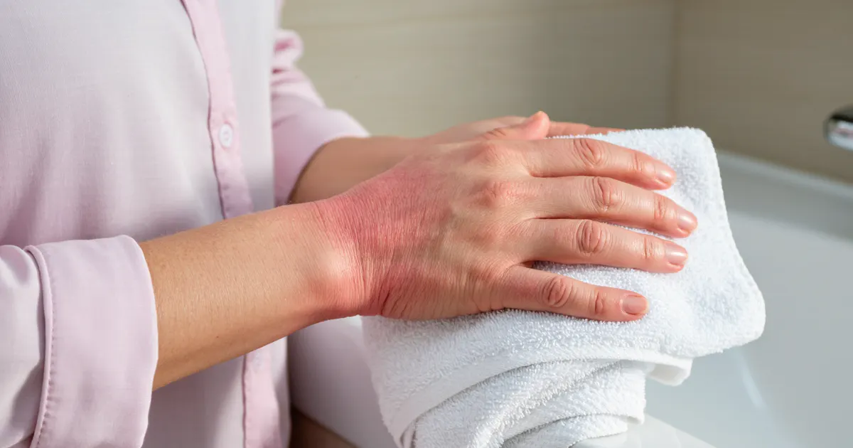 Cách lau khô nhẹ nhàng vùng da nhạy cảm khi viêm da cơ địa nặng bùng phát