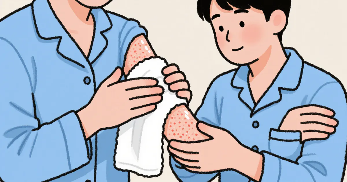 Lau khô nhẹ nhàng để chăm sóc da viêm da cơ địa nhẹ tại nhà