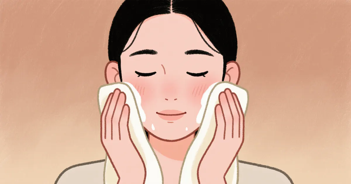 Lau mặt nhẹ thay vì chà xát khi da đang kích ứng
