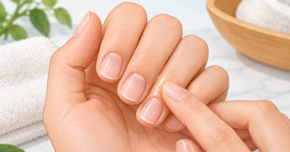 Minh họa chăm sóc da quanh móng để phòng viêm khoé móng tay tái phát