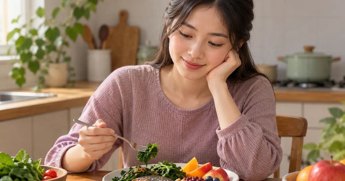 Bữa ăn đa dạng minh họa các nguyên nhân liên quan đến thiếu máu