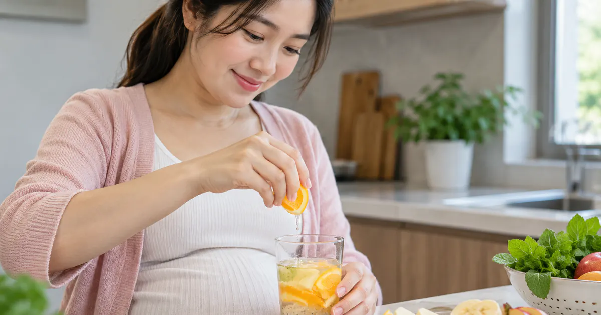 Mẹ bầu lựa chọn đồ uống trái cây không đường trong thai kỳ