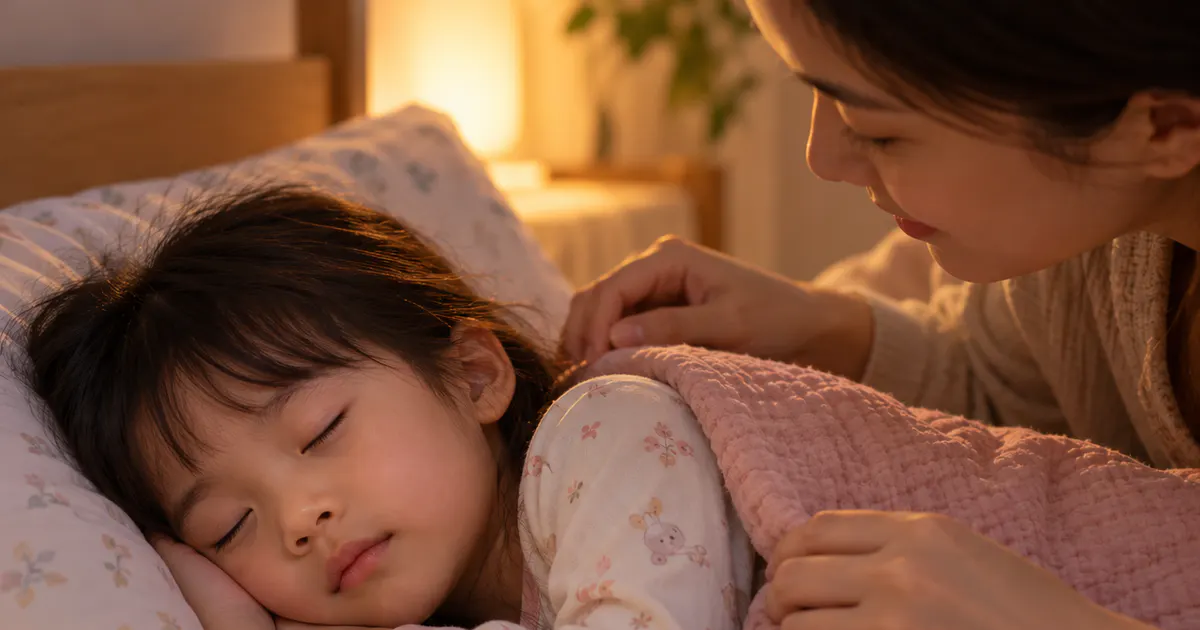 Trẻ ngủ yên giấc trong không gian nghỉ ngơi phù hợp