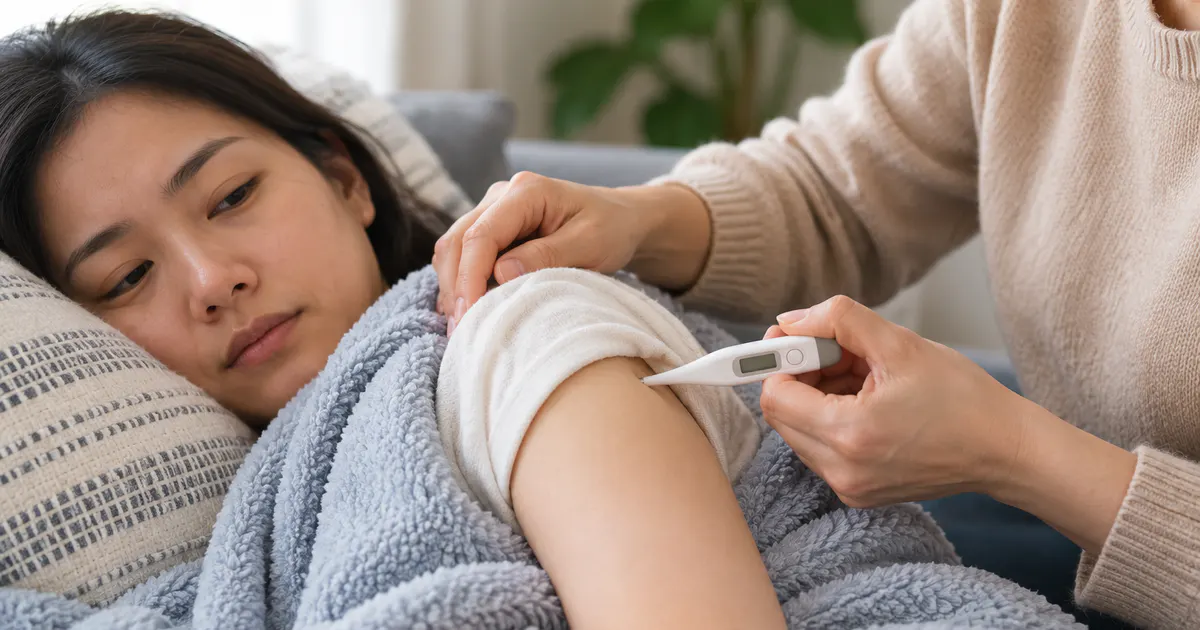 Theo dõi nhiệt độ và diễn tiến của người bị sốt tại nhà một cách bình tĩnh