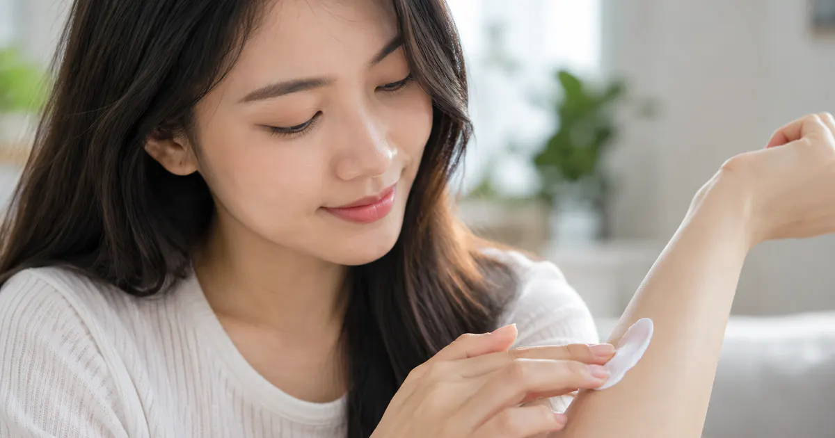 Cách chọn kem chống nắng cho da nhạy cảm với người thử kem trên vùng da nhỏ