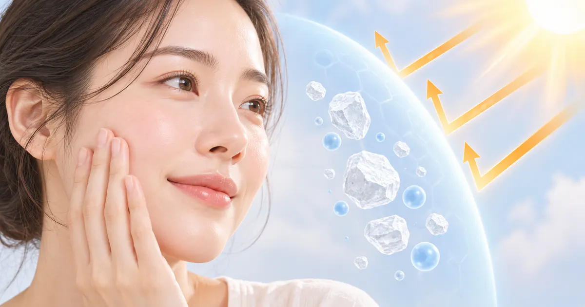 Minh họa làn da nhạy cảm và lớp bảo vệ trước tia cực tím