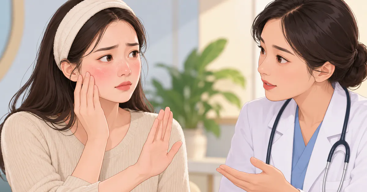 Người có da đỏ rát chủ động ngừng sản phẩm và tìm tư vấn y tế