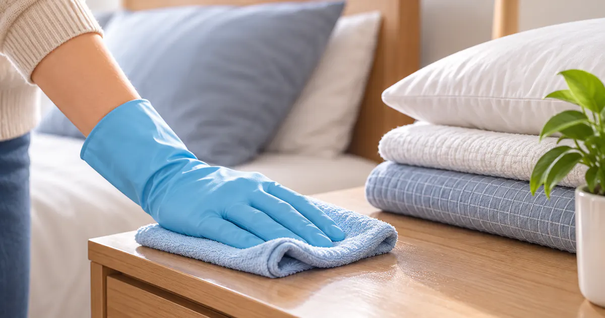 Vệ sinh bề mặt trong nhà để giảm tác nhân gây dị ứng