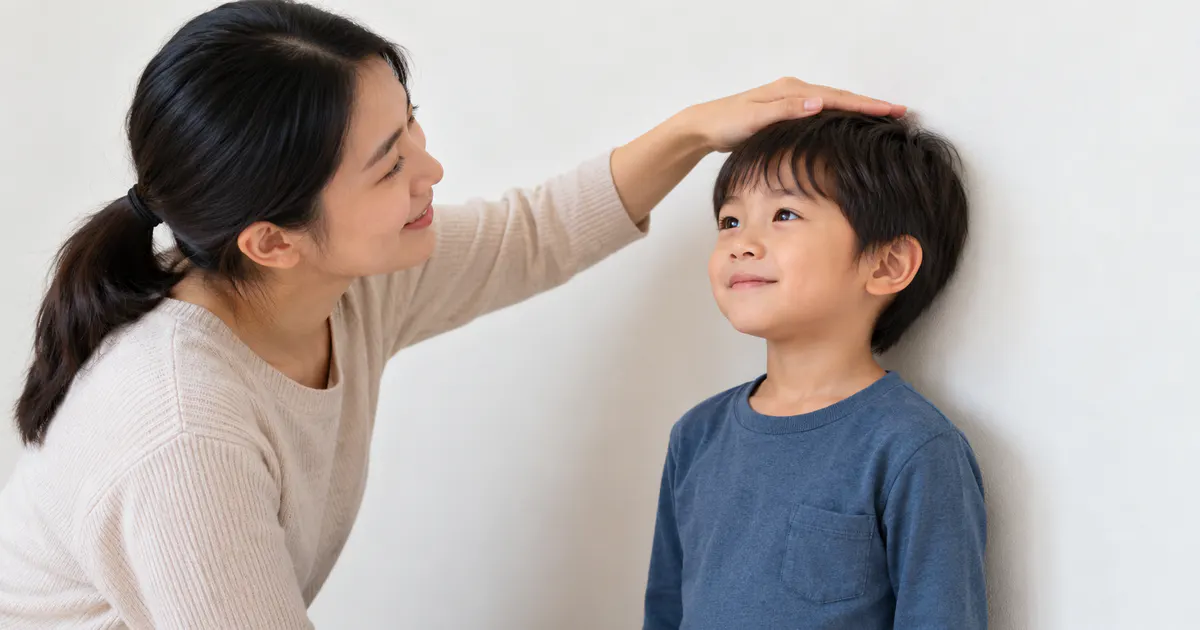 Cha mẹ đo chiều cao cho trẻ đúng tư thế tại nhà