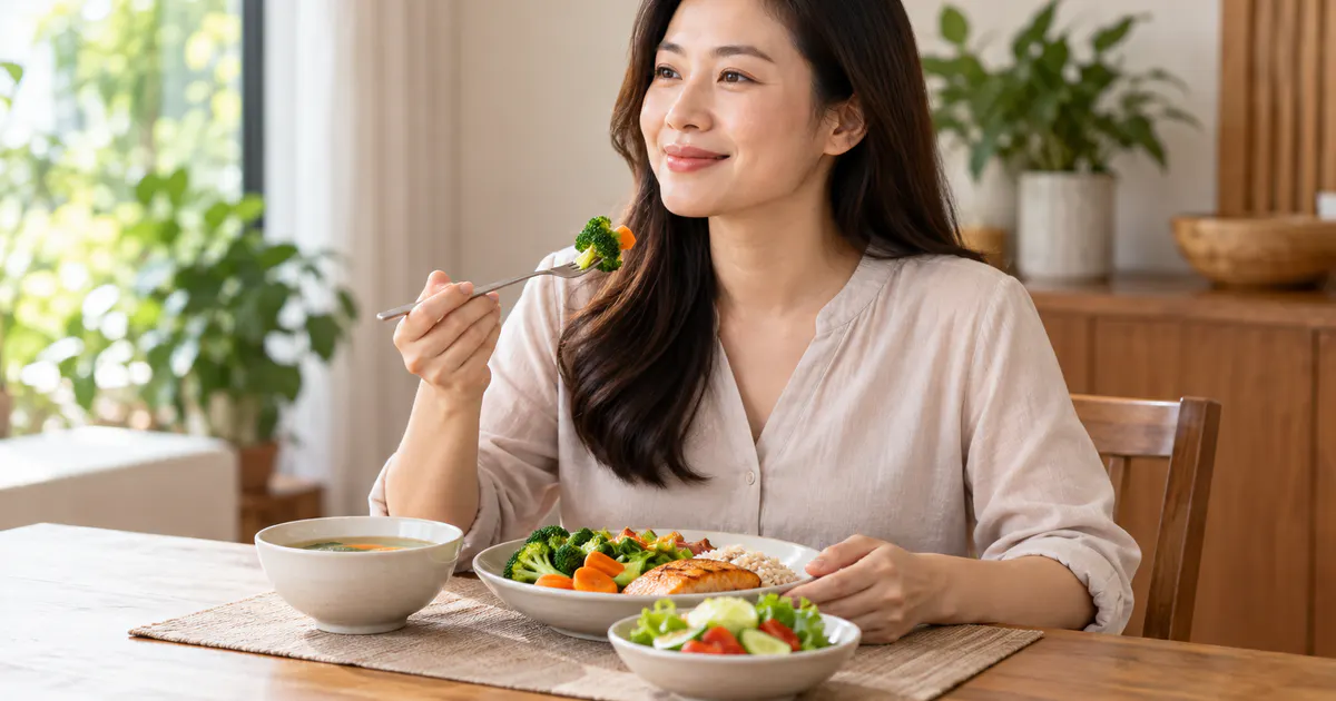 Cách hạn chế trào ngược dạ dày bằng bữa ăn vừa phải và tư thế ngồi đúng