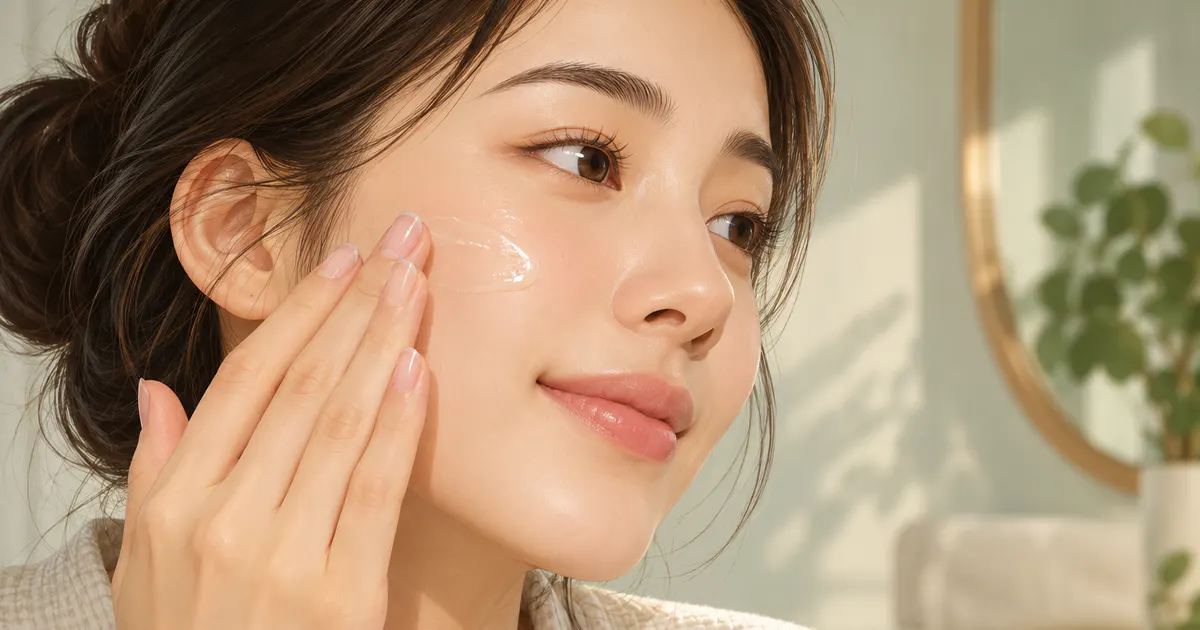 Minh họa thứ tự thoa niacinamide và retinol dịu nhẹ