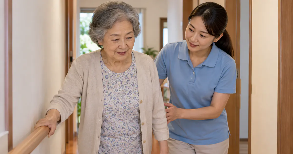 cách phòng té ngã cho người cao tuổi với người thân hỗ trợ đi lại an toàn trong nhà