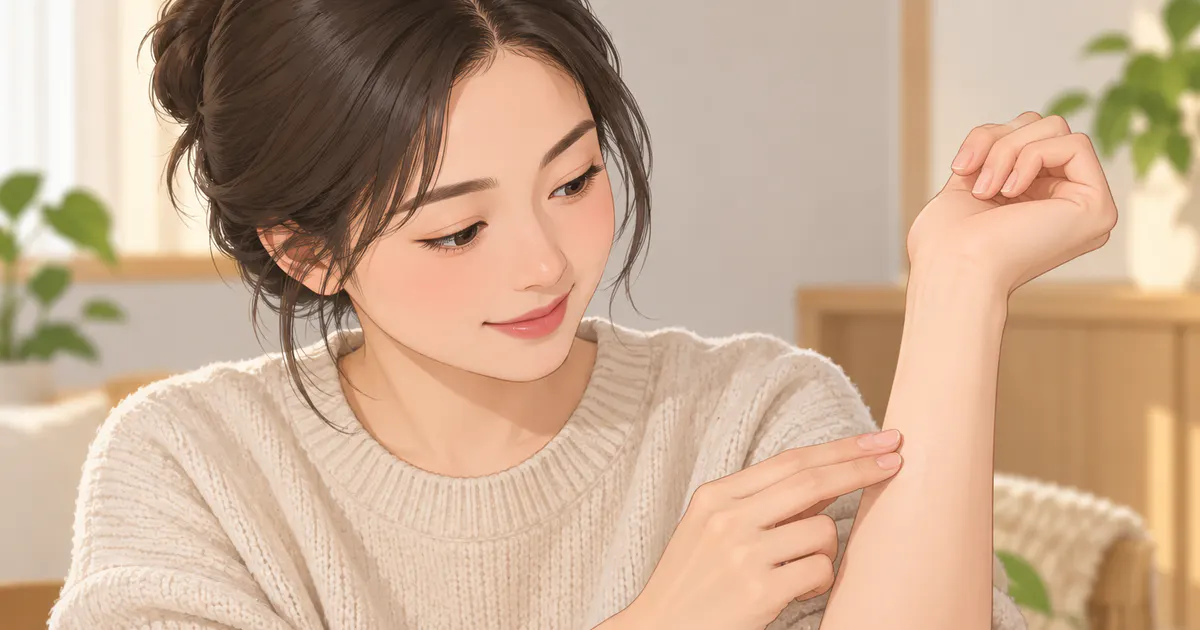 Vùng da lành ở mặt trong cẳng tay được chọn để thử sản phẩm mới
