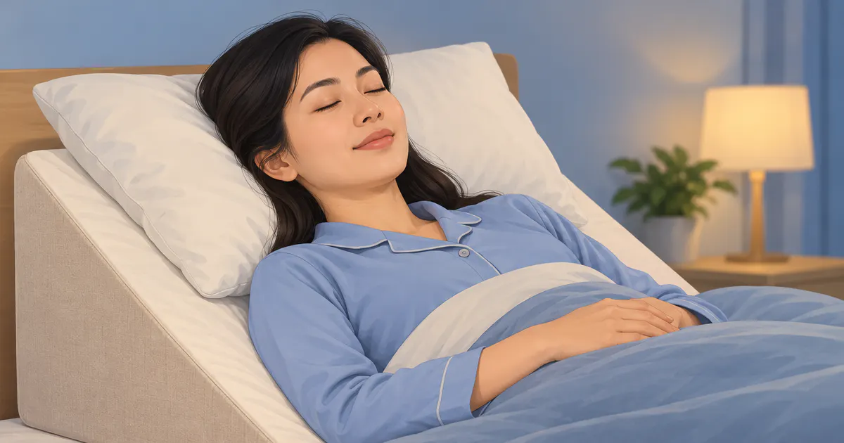 Tư thế nâng thân trên khi ngủ để giảm trào ngược ban đêm