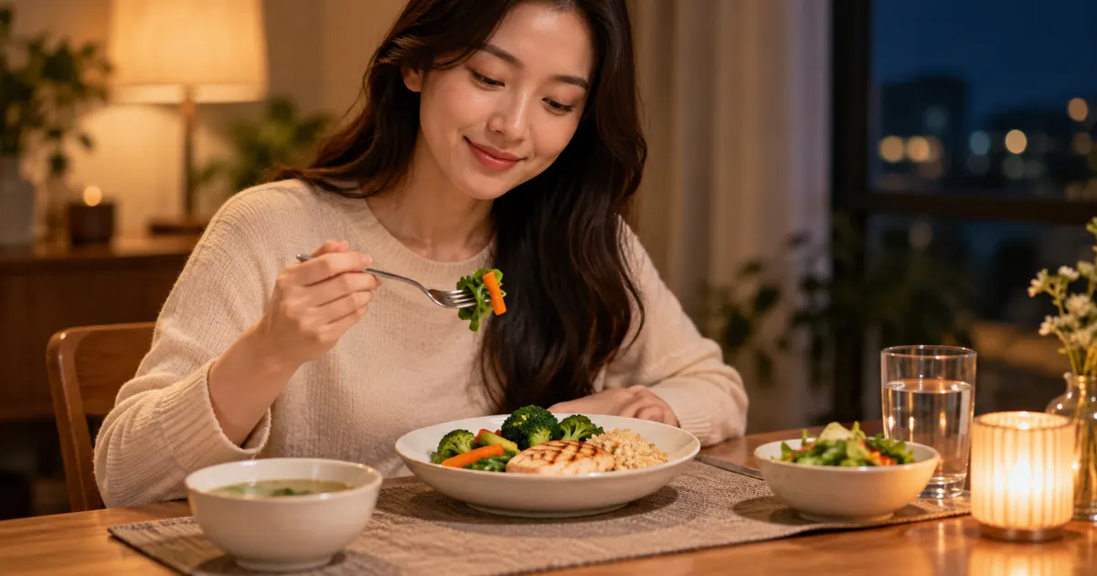 Người bệnh ngồi thẳng khi ăn trong kế hoạch bữa ăn hỗ trợ trào ngược dạ dày