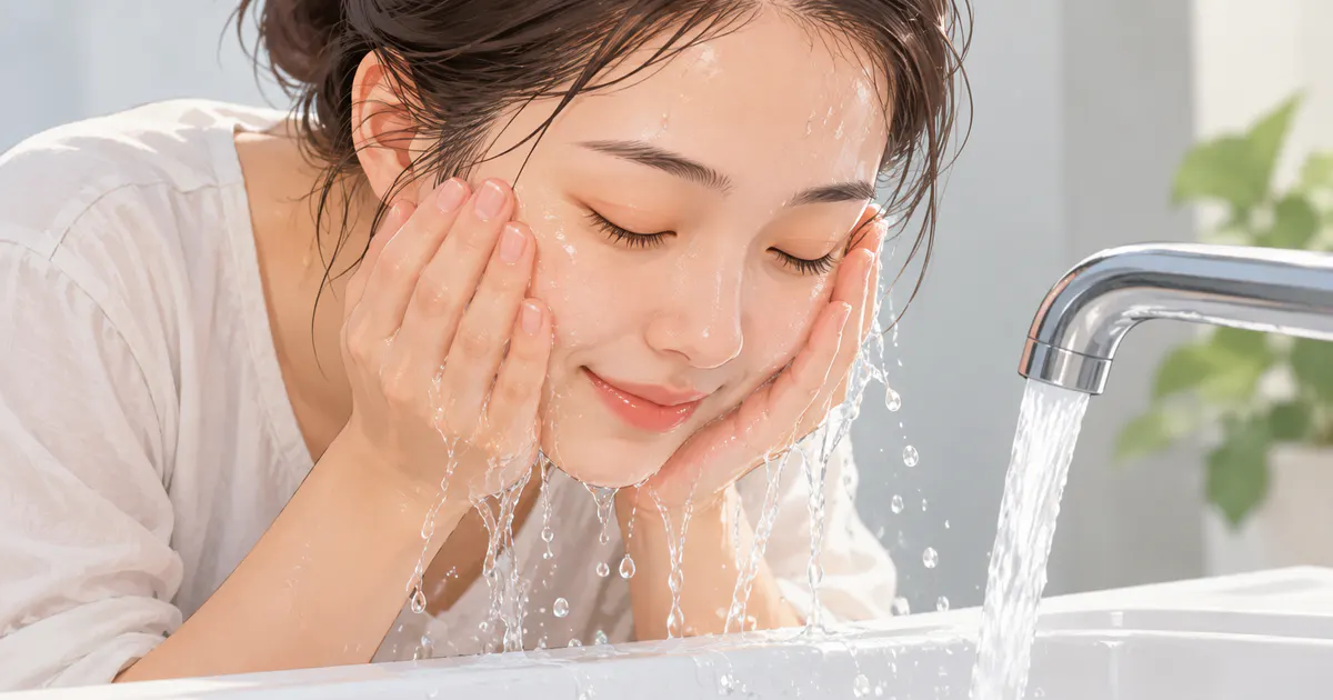 Rửa mặt dịu nhẹ giúp chăm sóc da dầu bị mất nước