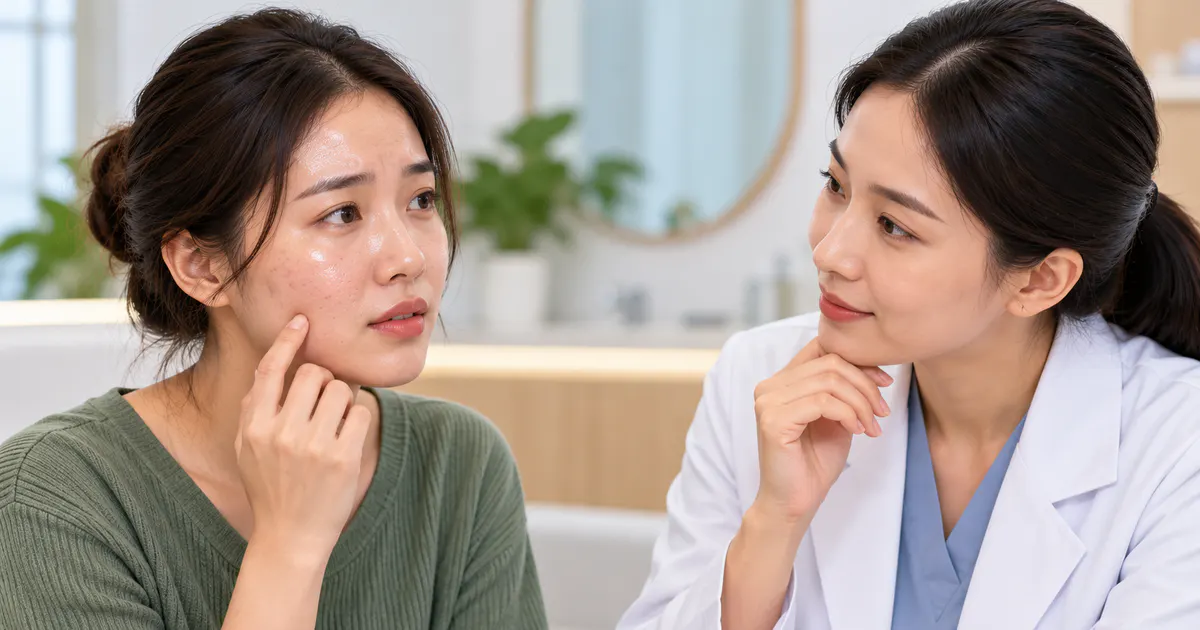 Tư vấn bác sĩ khi da dầu thiếu nước kéo dài hoặc có dấu hiệu bất thường