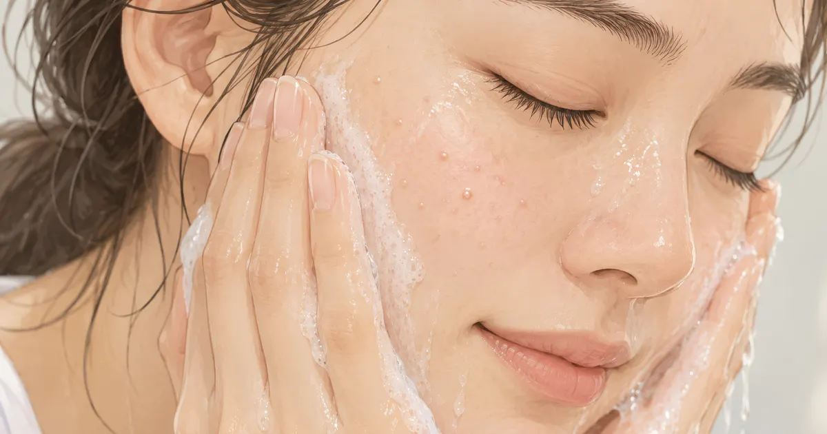 Thao tác rửa mặt nhẹ nhàng khi da xuất hiện nốt li ti