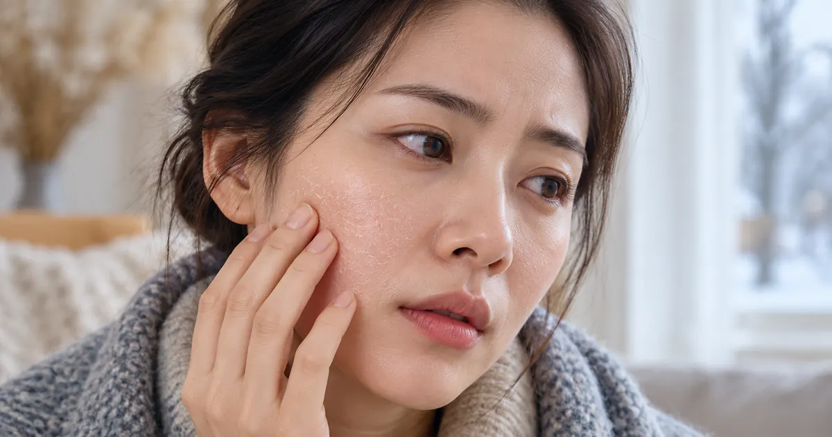 Da mặt bong tróc vào mùa hanh khô được chăm sóc dịu nhẹ bằng kem dưỡng ẩm
