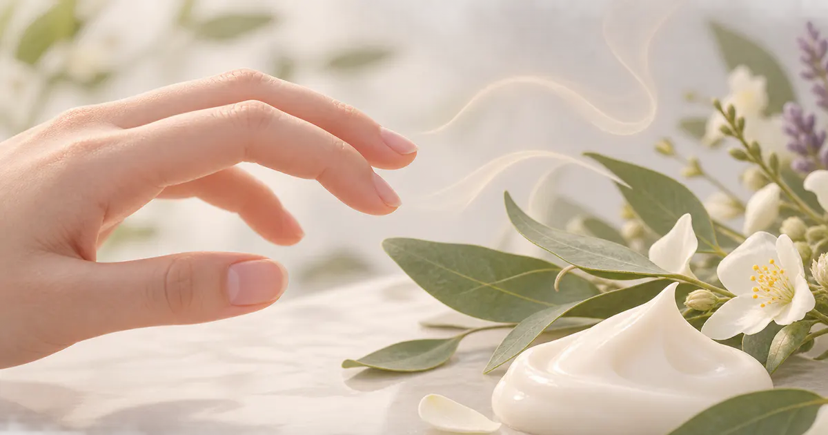 Minh họa tinh dầu và hương liệu cần thận trọng khi da nhạy cảm