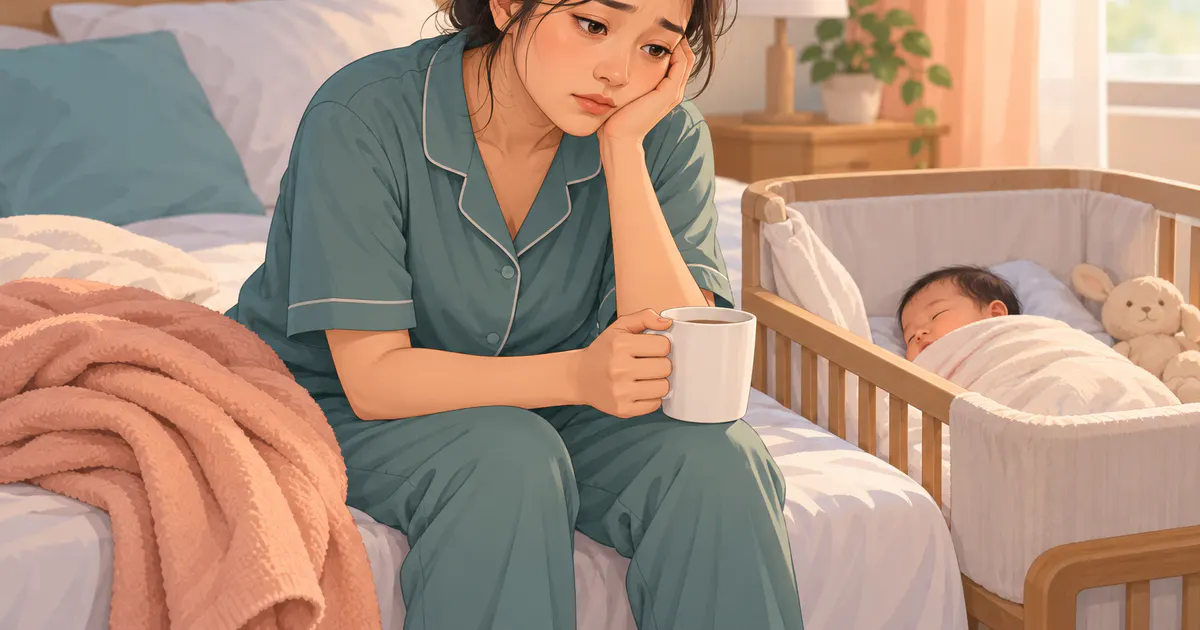 Mẹ sau sinh mệt mỏi và thiếu năng lượng cần được nghỉ ngơi