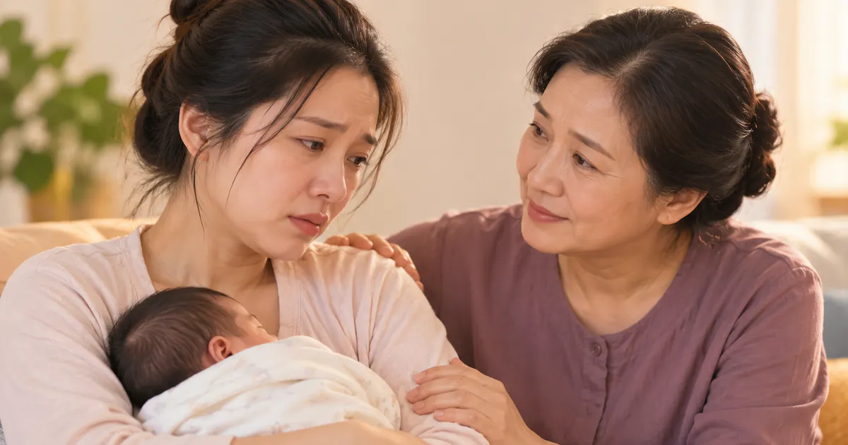 Người thân lắng nghe và đồng hành cùng mẹ sau sinh