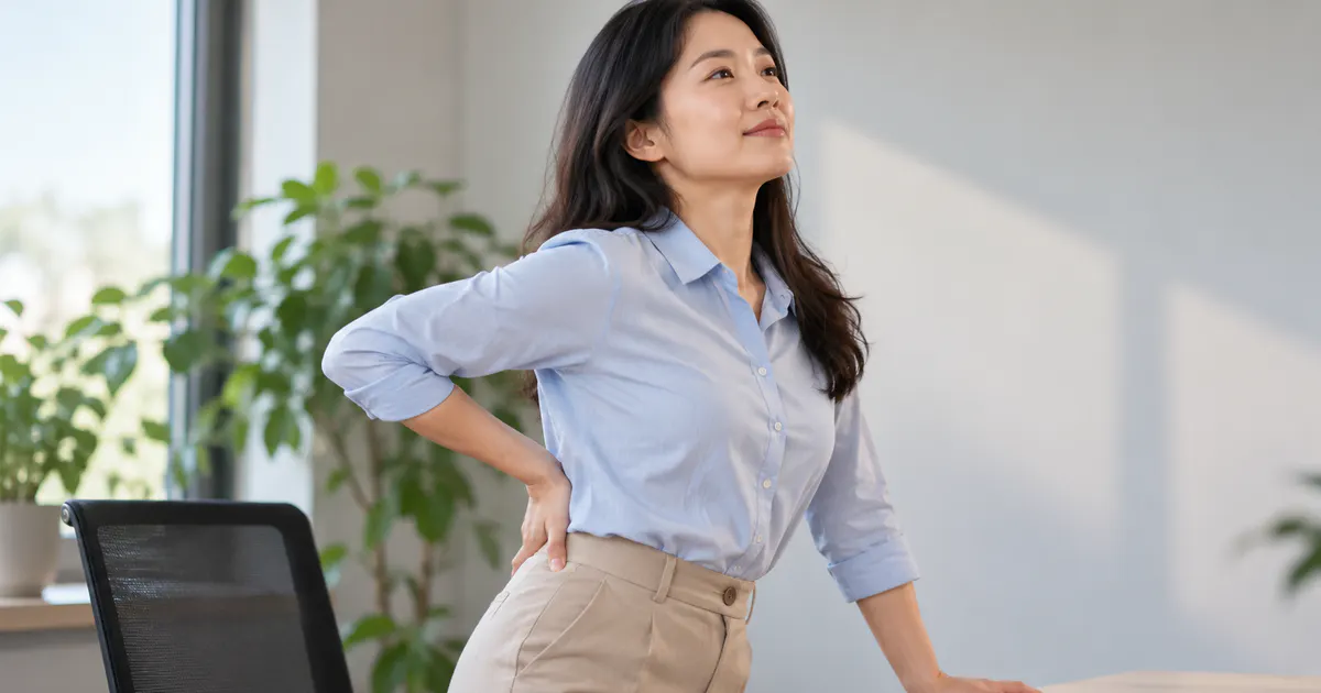 Người điều chỉnh tư thế để giảm đau lưng khi ngồi lâu làm gì