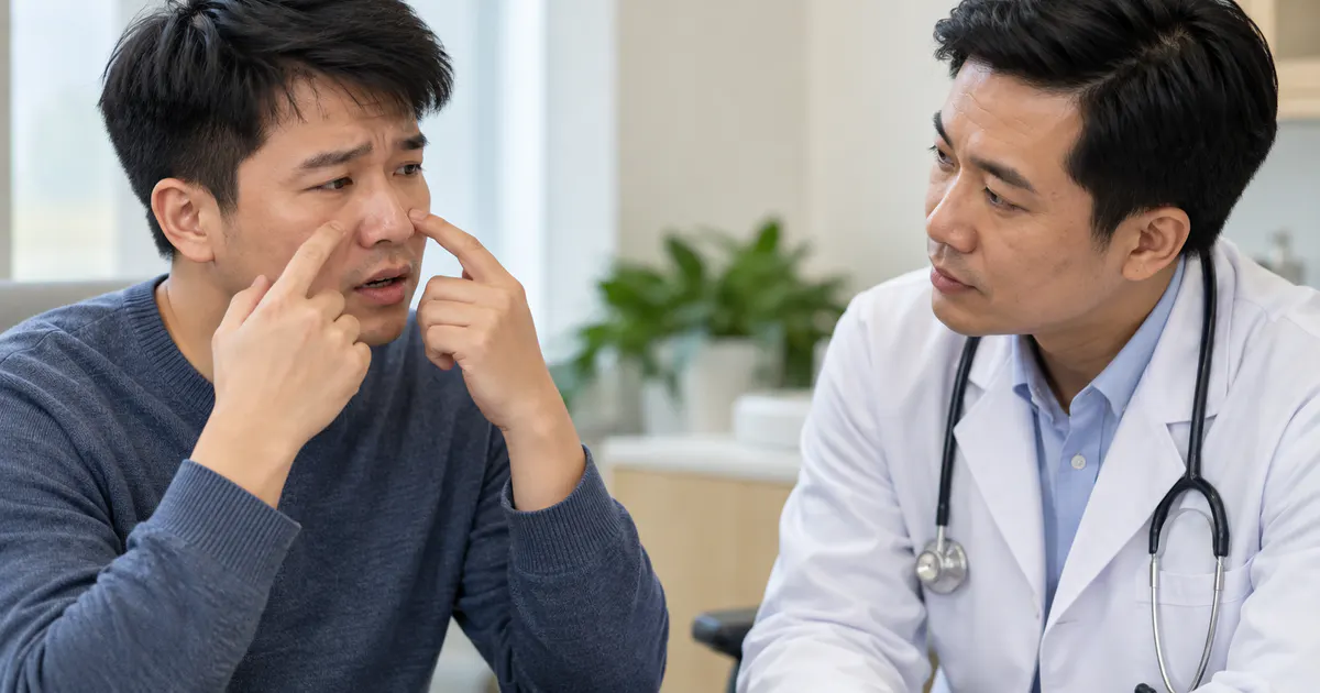 Người bệnh trao đổi với bác sĩ khi cần khám viêm xoang