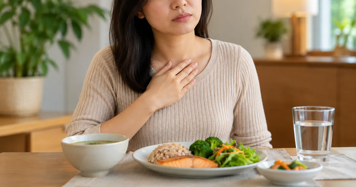 Điều trị trào ngược dạ dày thực quản với bữa ăn nhẹ và tư thế ngồi đúng